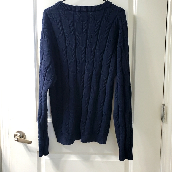 Chaps Ralph Lauren Sweater Navy Blue Sz-L - Picture 8 of 10